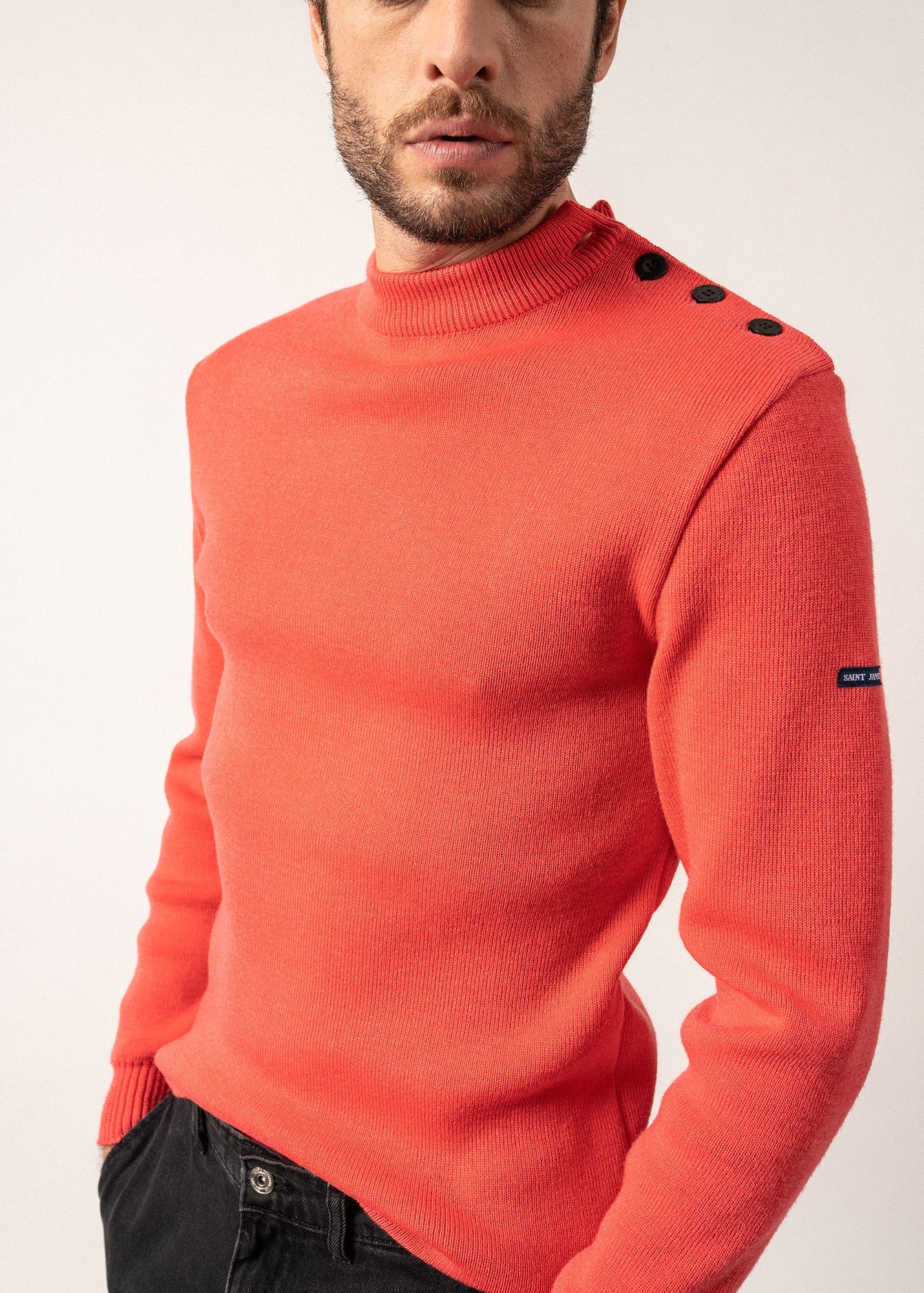 Pull marin uni Matelot - coupe ajustée, en pure laine vierge (DOLY)