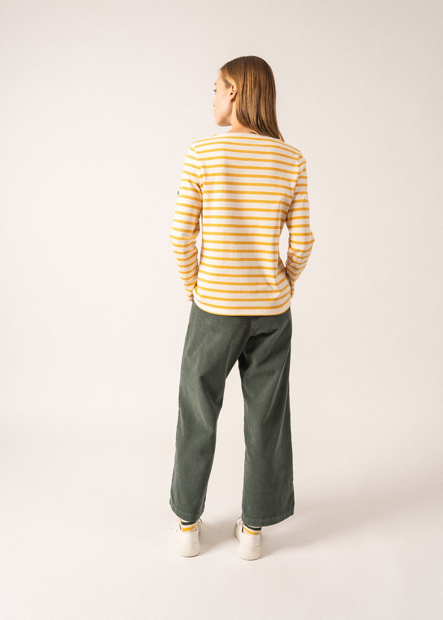 Marinière Méridame - coupe droite, en coton épais (ECUME/AMBRE)