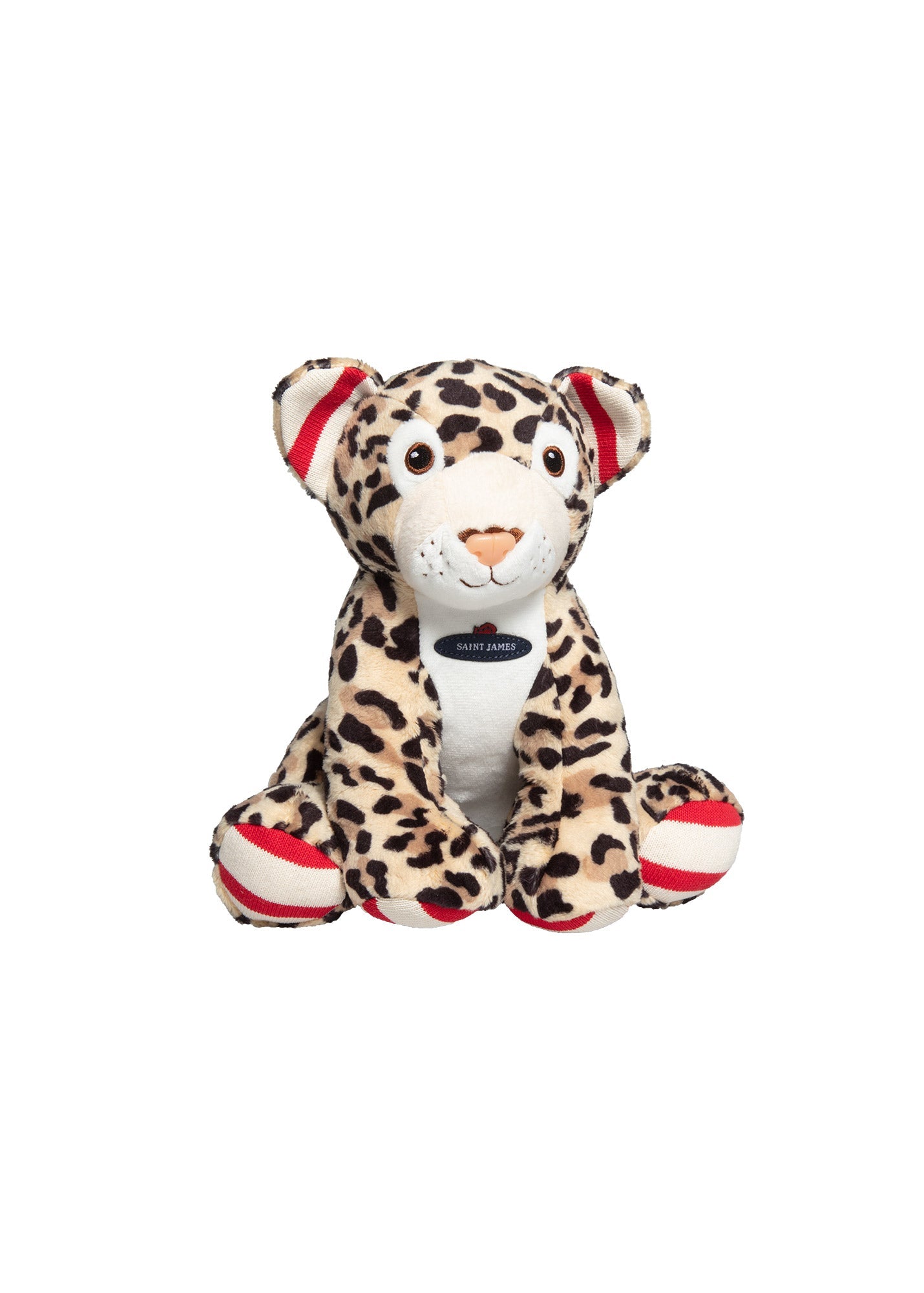 Doudou Léo Normandie - rayure contrastée, en jersey de coton (BEIGE)
