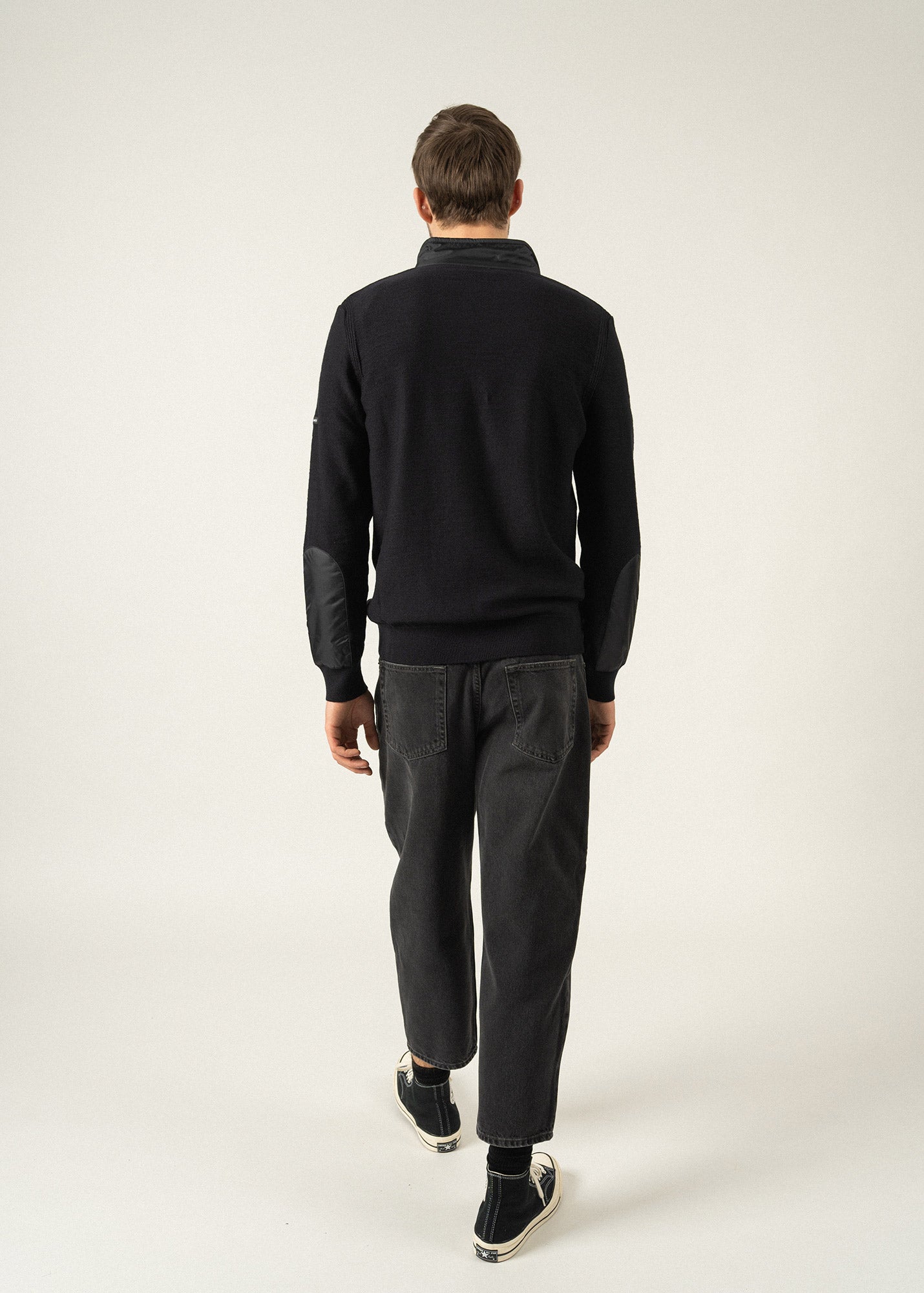Pull en laine mélangée Pomeroy - à col montant (NAVY)