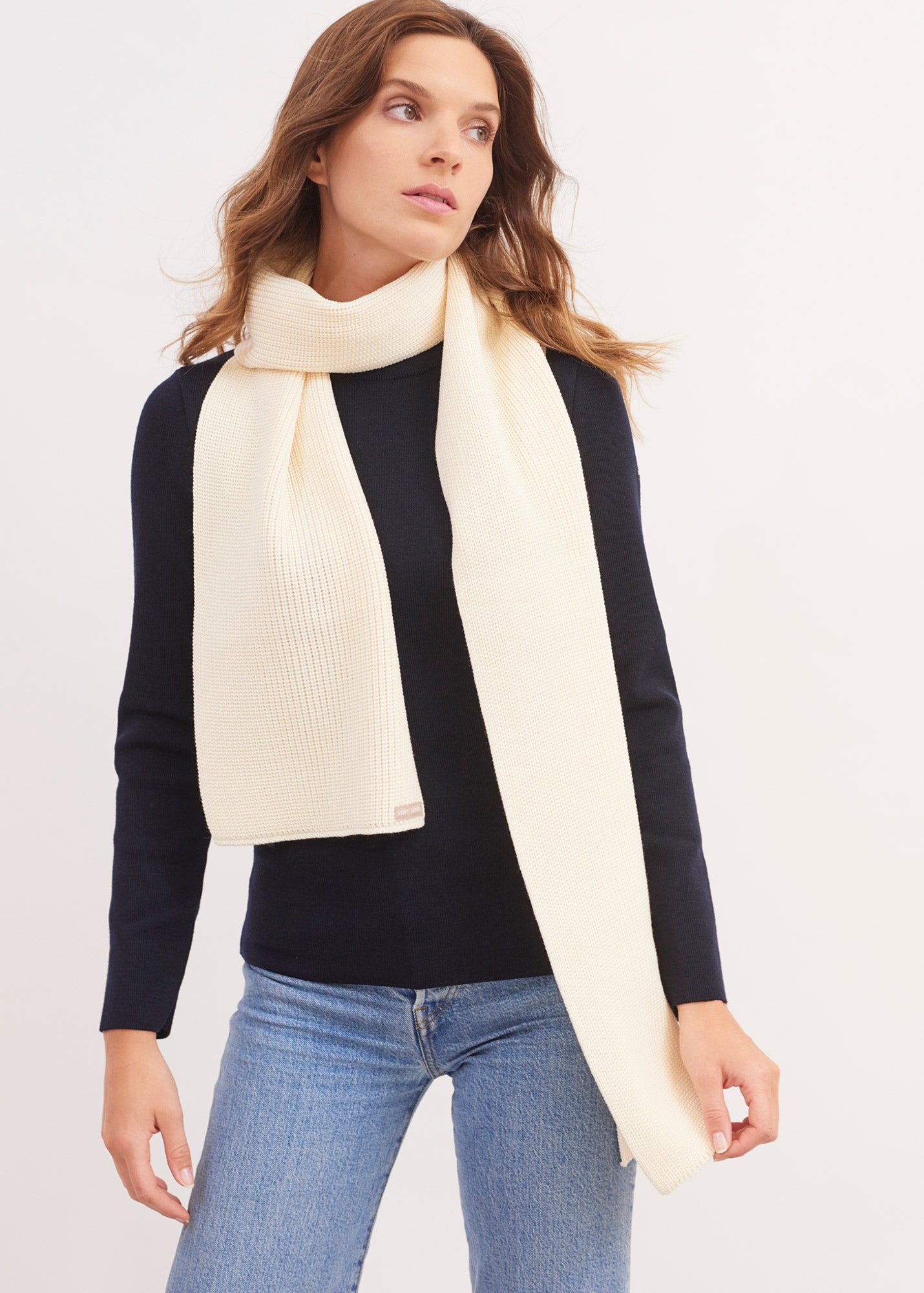 Echarpe Canoe - en maille perlée (NAVY)