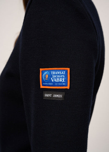 Pull à coudières Mondovision - SAINT JAMES x Transat Jacques Vabre (NAVY/MULTICO)