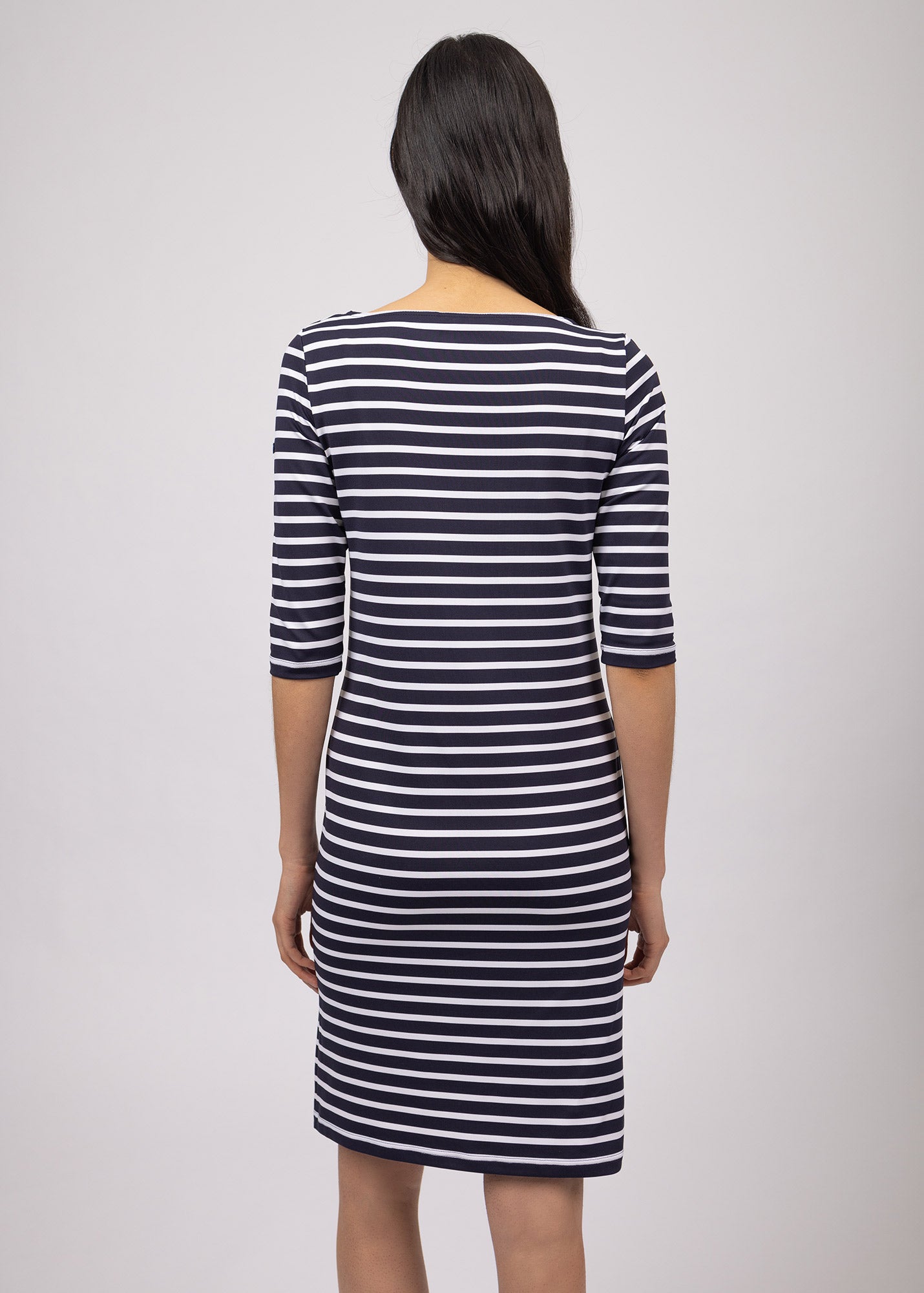 Robe marinière anti-UV Propriano - à manches 3/4 (NAVY/NEIGE)