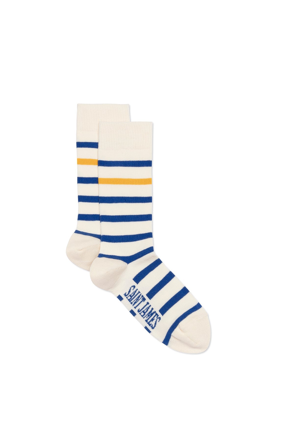 Chaussettes marinière Naval - en jersey de coton (ECUME/GITANE/AMBRE)