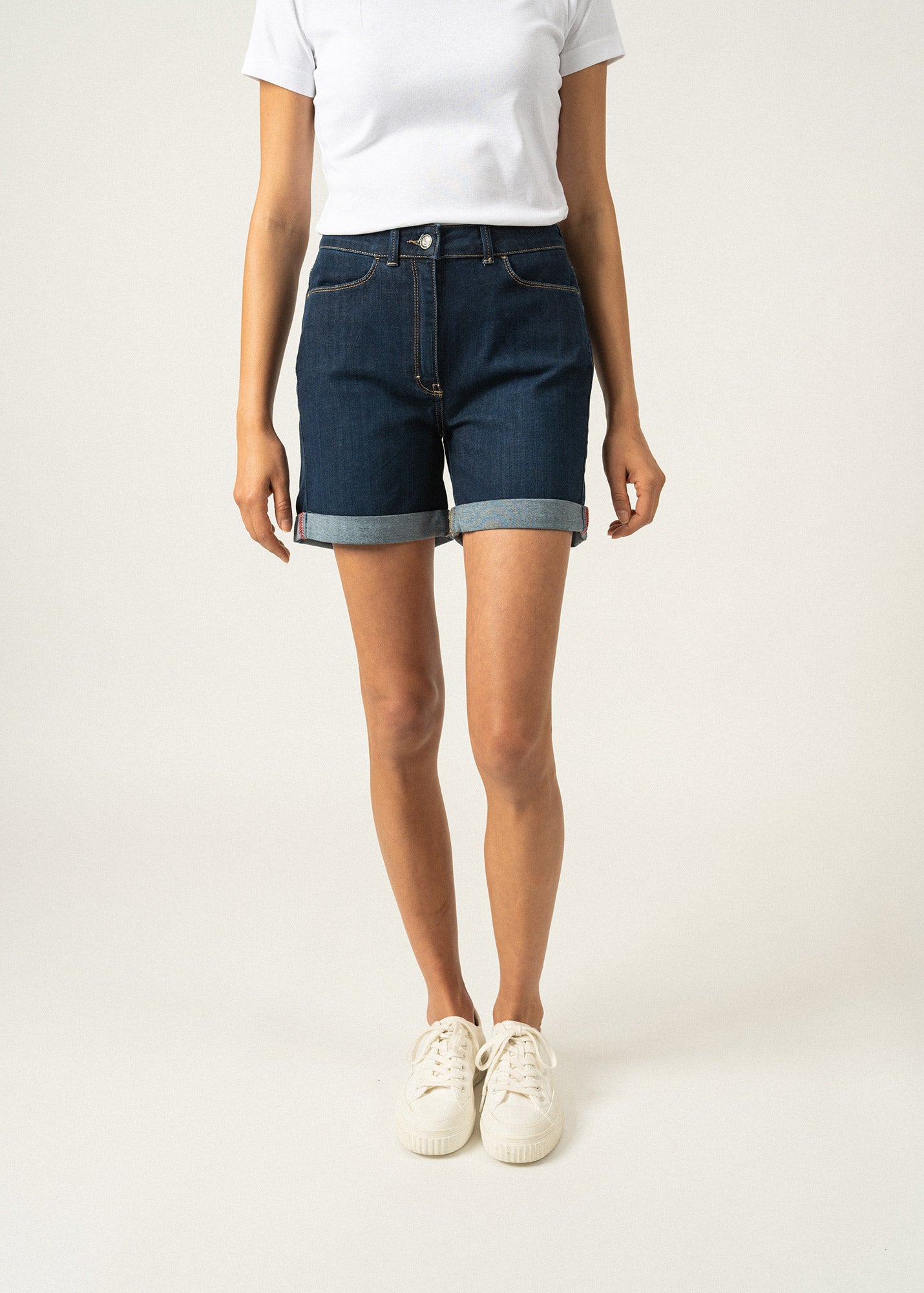 Short en jean Miranda - à revers (JEAN)