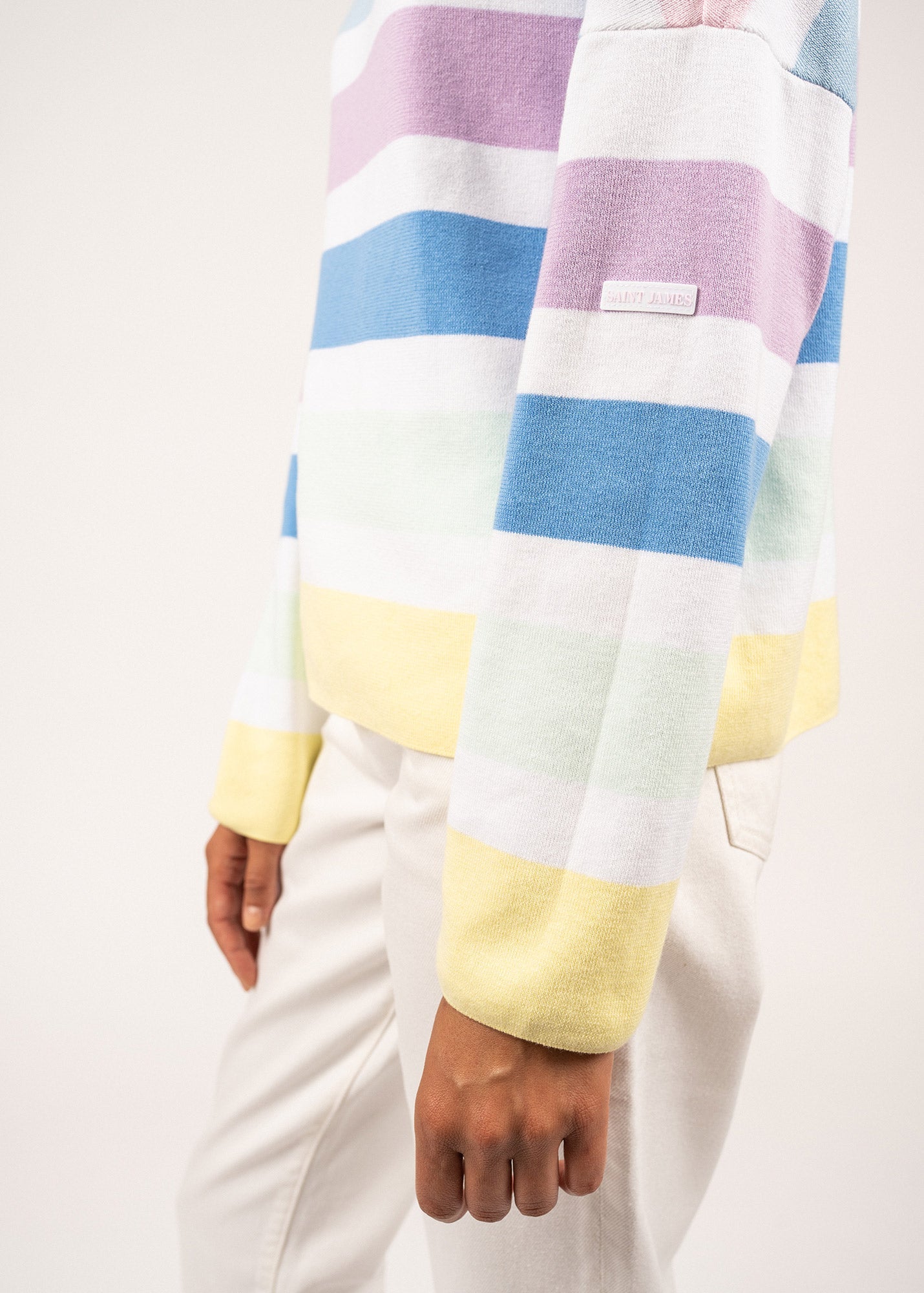 Pull en coton Kerlouan - à rayures colorées (PASTEL CLUB)