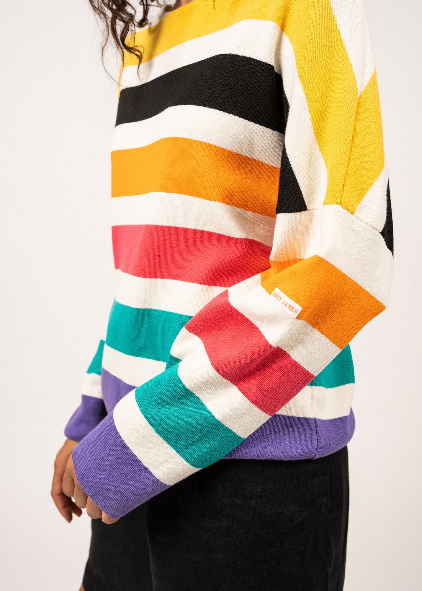 Pull en coton Kerlouan - à rayures colorées (COULEURS EVASION)