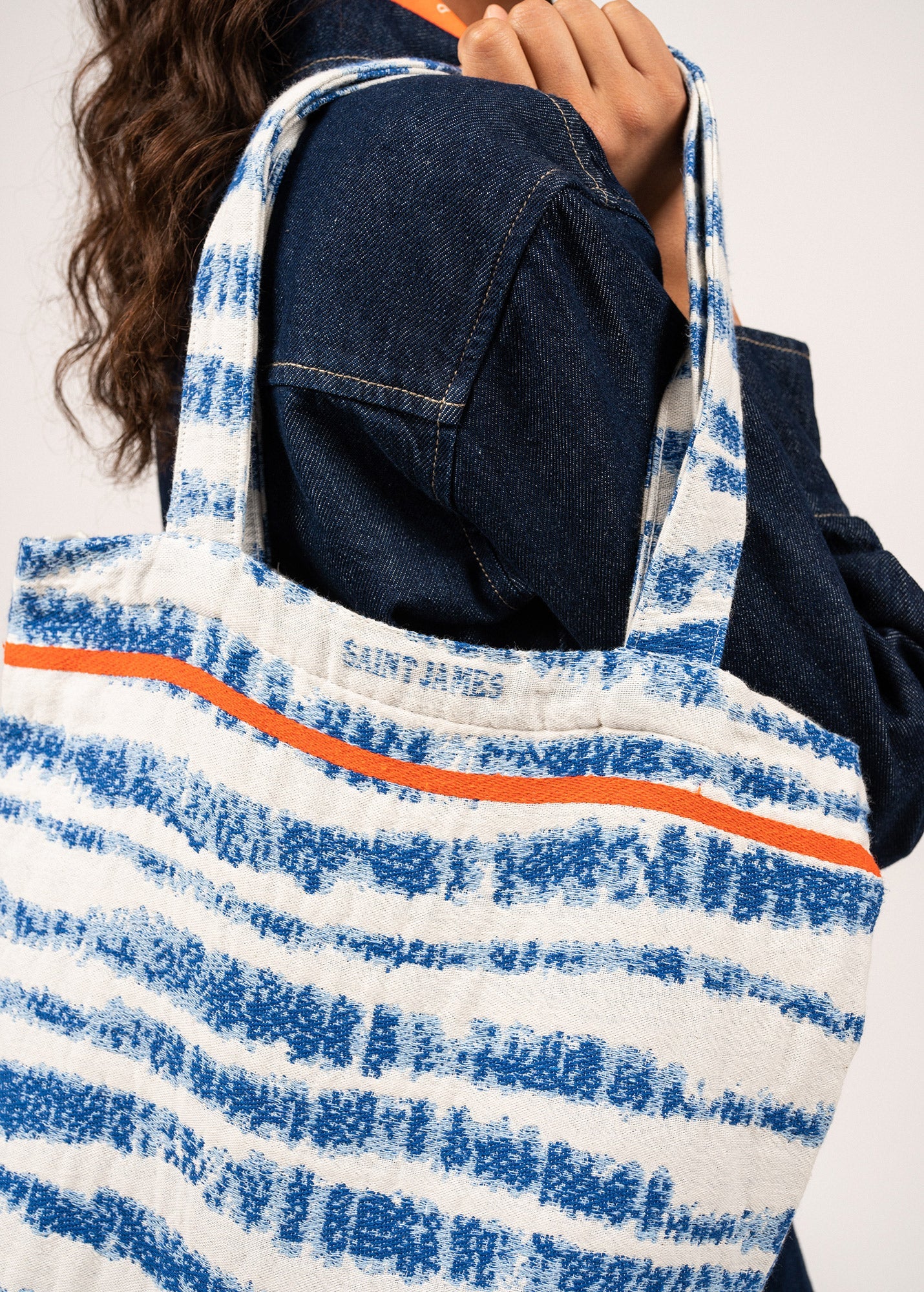 Tote bag Cap - en coton recyclé (INDIGO)