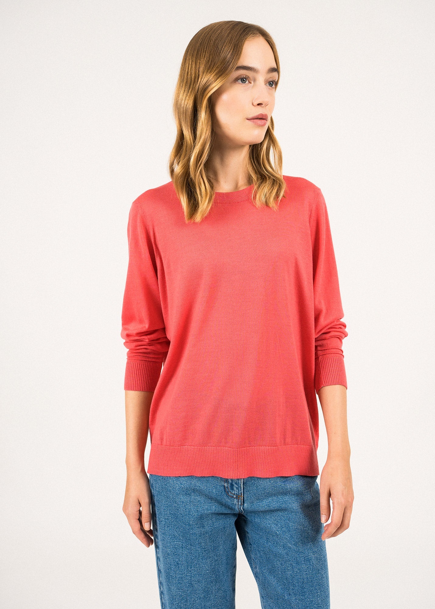 Pull col rond Newport - en laine (DOLY)