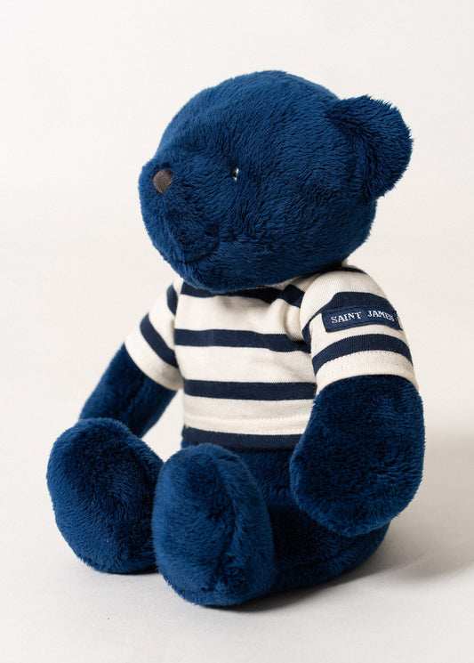 Peluche P'tit Doudou rayé - SAINT JAMES x Les P'tits Doudous (BLEU)