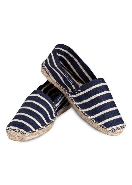 Espadrilles marinière femme - en coton canevas (MARINE/BLANC)