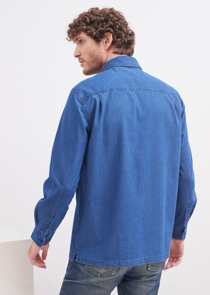 Chemise New Lambert - coupe droite, en denim de coton (DENIM)