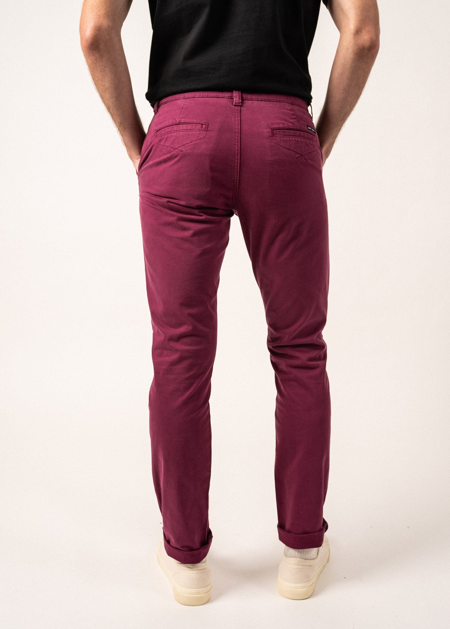 Pantalon chino Voile Hiver - en coton stretch (PRUNE)