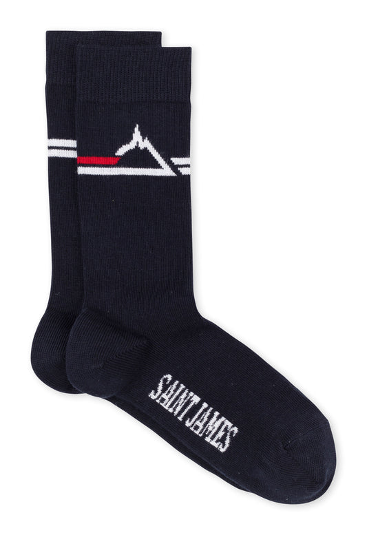 Chaussettes à logo 'Saint James' - en jersey de coton (NAVY)