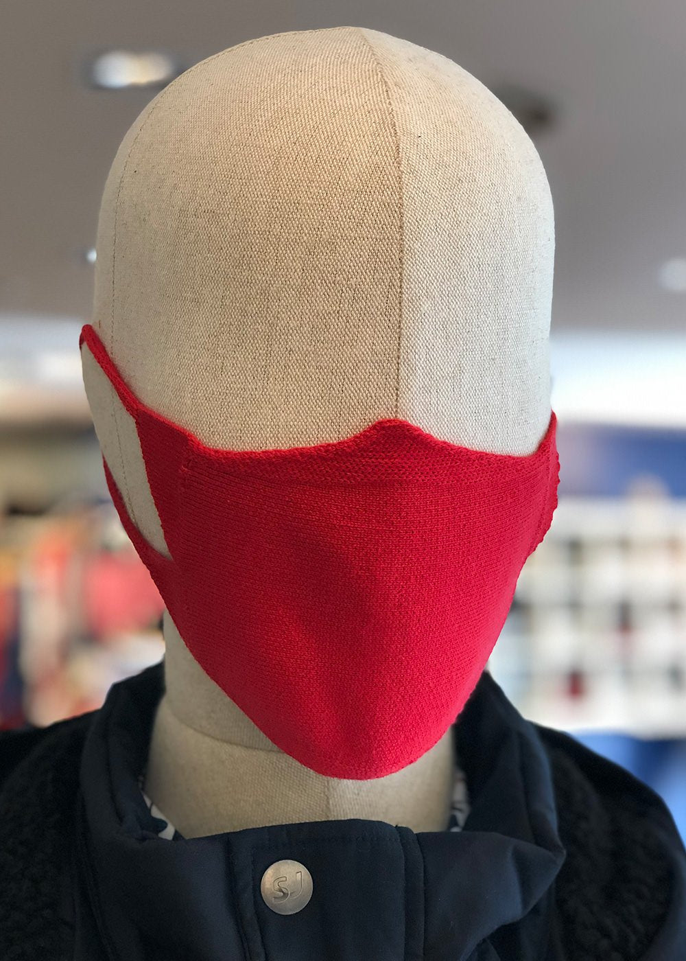 Masque de protection visage en maille SAINT JAMES de coton uni (BLANC)